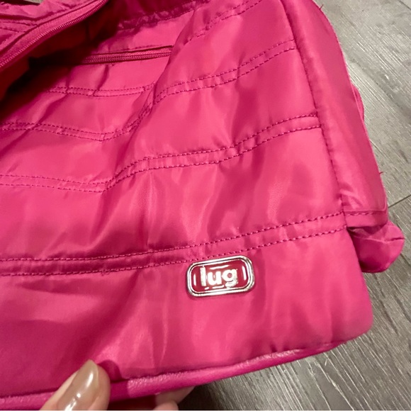 LUG PINK RASPBERRY LARGE CABLE CAR SHOULDER BAG - Picture 4 of 11